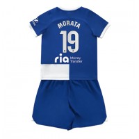 Koszulka piłkarska Atletico Madrid Alvaro Morata #19 Strój wyjazdowy dla dzieci 2023-24 tanio Krótki Rękaw (+ Krótkie spodenki)